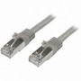 Startech.com Câble réseau Cat6 blindé SFTP sans crochet de 3 m - Cordon Ethernet RJ45 anti-accroc - M/M - Gris