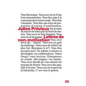 Lettres de non motivation