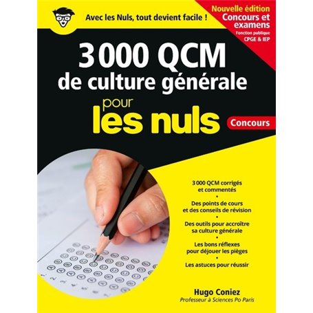 3 000 QCM de Culture générale pour les Nuls Concours - NE