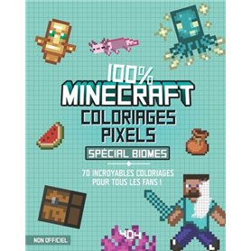 Coloriages pixel - 100 % Minecraft - spécial biomes