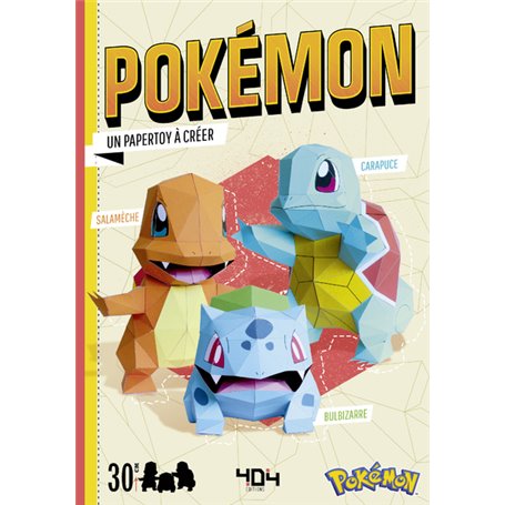 Papertoy Pokémon Starters : Bulbizarre, Carapuce et Salamèche