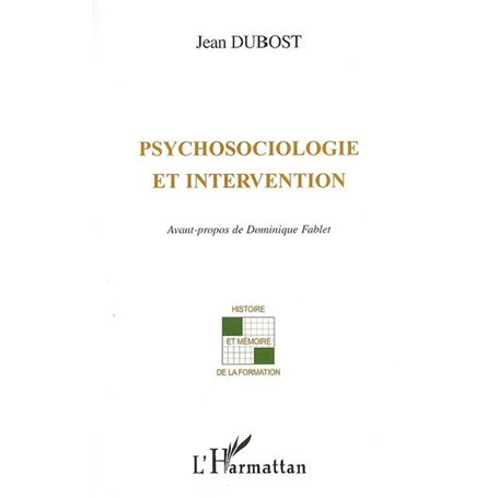 Psychosociologie et intervention