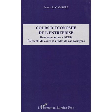 Cours d'économie de l'entreprise