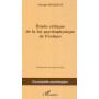 Etude critique de la loi psychophysique de Fechner