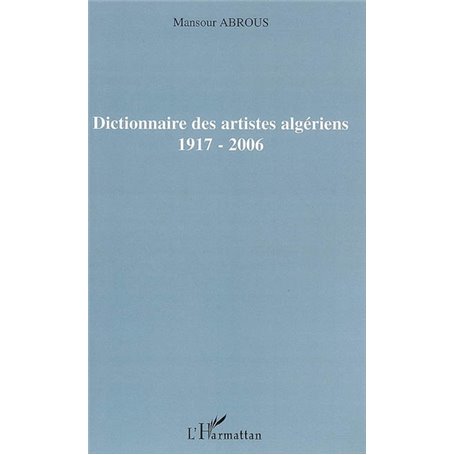 Dictionnaire des artistes algériens