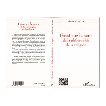 Essai sur le sens de la philosophie de la religion