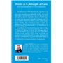 HISTOIRE DE LA PHILOSOPHIE (LIVRE IV) AFRICAINE ENTRE LA POS