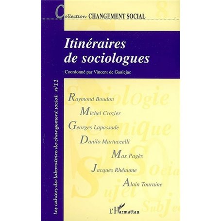 Itinéraires de sociologues