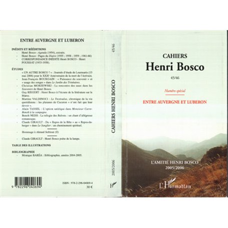 Cahiers Henri Bosco N°45/46 numéro spécial