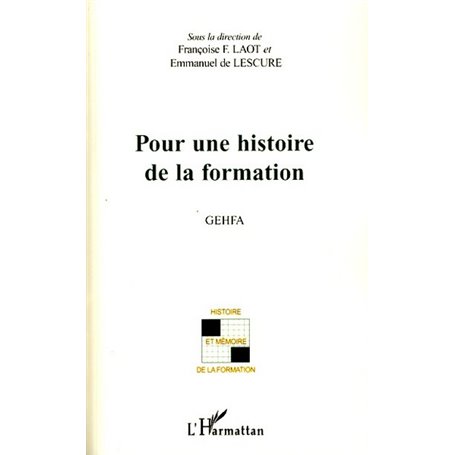 Pour une histoire de la formation