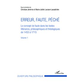 Erreur, faute, péché (Volume 1)