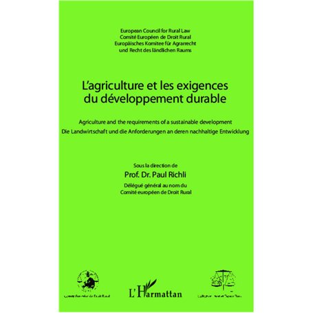 L'agriculture et les exigences du développement durable