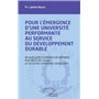 Pour l'émergence d'une université performante au service du développement durable