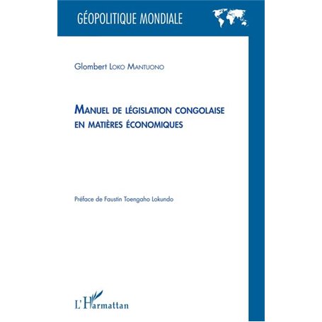 Manuel de législation congolaise en matières économiques