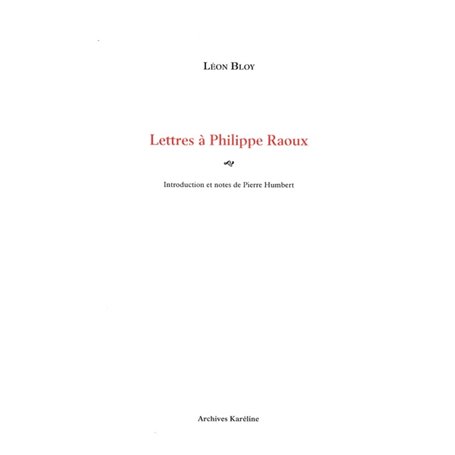 Lettres à Philippe Raoux