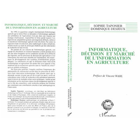 Informatique, décision et marché de l'information en agriculture