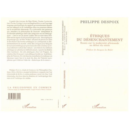 Ethiques du désenchantement