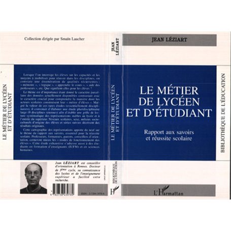 Le métier de lycéen et d'étudiant