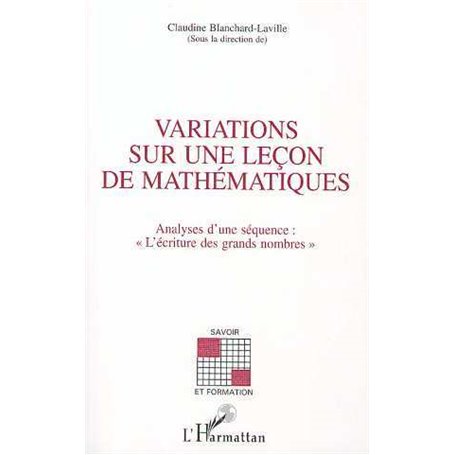 VARIATIONS SUR UNE LEÇON DE MATHEMATIQUES