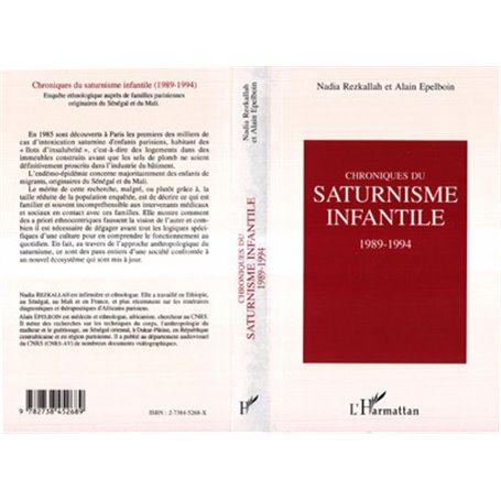 Chroniques du saturnisme infantile 1989-1994