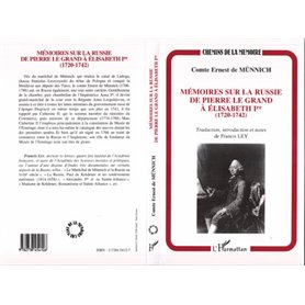 Mémoire sur la Russie de Pierre Le Grand à Elisabeth Ière (1720-1742)