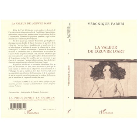 LA VALEUR DE L'OEUVRE D'ART