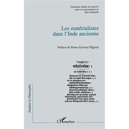 LES MATERIALISTES DANS L'INDE ANCIENNE