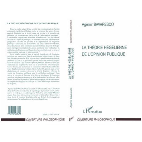 La Théorie Hégélienne de l'opinion Publique