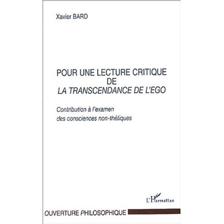 POUR UNE LECTURE CRITIQUE DE LA TRANSCENDANCE DE L'EGO