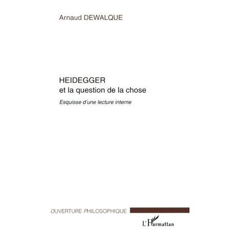 HEIDEGGER ET LA QUESTION DE LA CHOSE