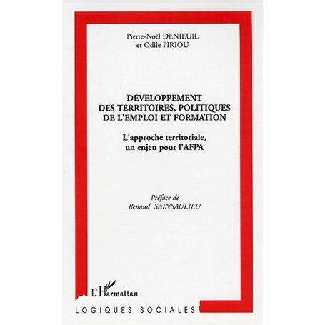 Développement des territoires, politiques de l'emploi et formation