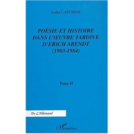 Poésie et histoire dans l'œuvre tardive d'Erich Arendt