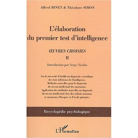 L'élaboration du premier test d'intelligence (1904-1905)