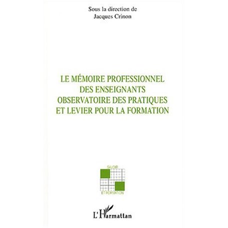 Le mémoire professionnel des enseignants