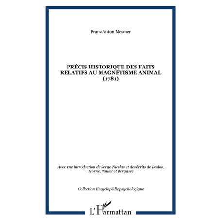 Précis historique des faits relatifs au magnétisme animal (1781)