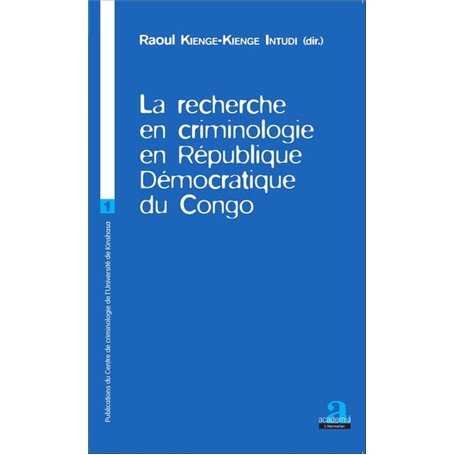 La recherche en criminologie en République Démocratique du Congo