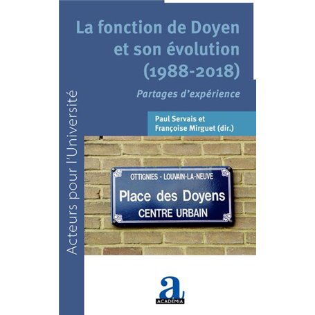 La fonction de Doyen et son évolution (1988-2018)