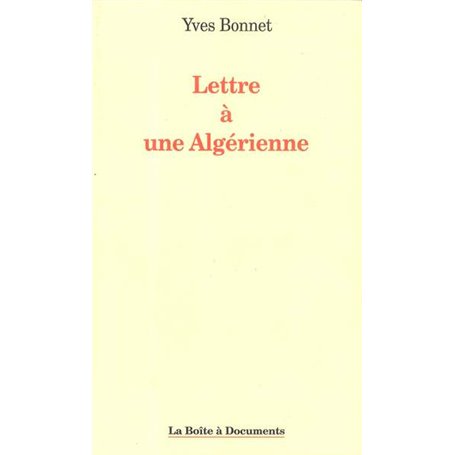 Lettre à une Algerienne