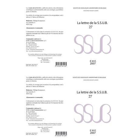 Lettre de la S.S.U.B. 27