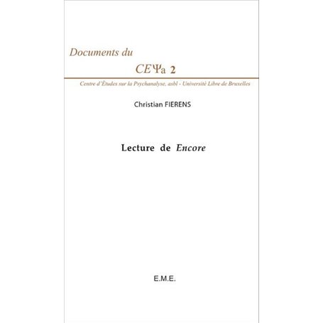 Lecture de Encore