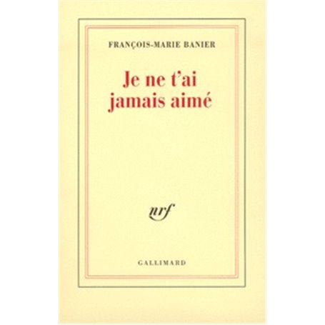 Je ne t'ai jamais aimé