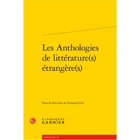 Les Anthologies de littérature(s) étrangère(s)