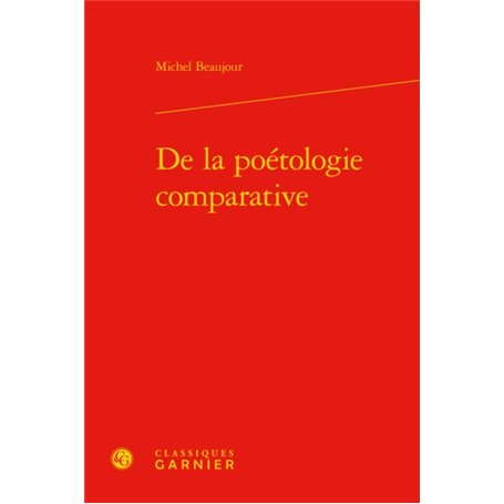 De la poétologie comparative