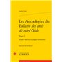 Les Anthologies du Bulletin des amis d'André Gide