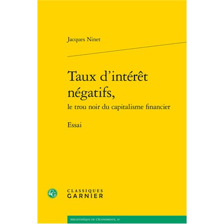 Taux d'intérêt négatifs,