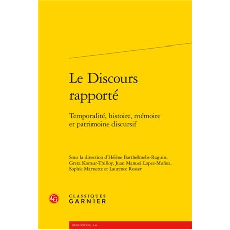 Le Discours rapporté