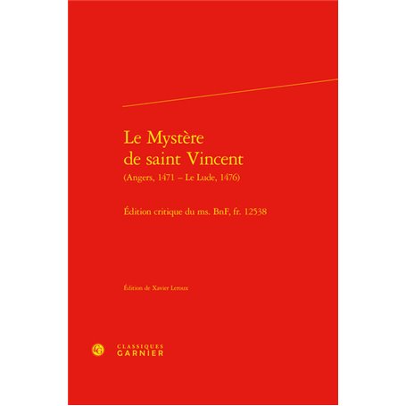 Le Mystère de saint Vincent