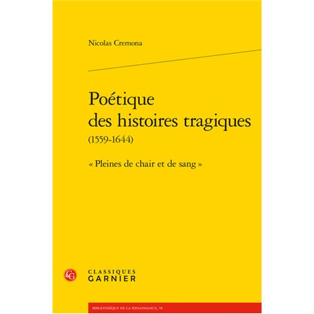 Poétique des histoires tragiques