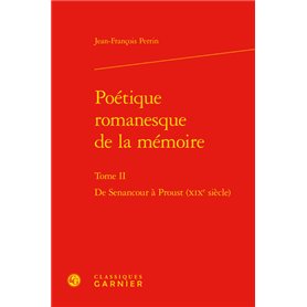 Poétique romanesque de la mémoire