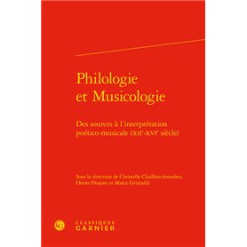 Philologie et Musicologie